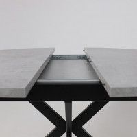 Стол VEGA раздвижной D100(135)*75 бетон светлый/черный купить в Минске