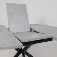 Стол VEGA раздвижной D100(135)*75 бетон светлый/черный купить в Минске