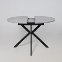 Стол VEGA раздвижной D100(135)*75 бетон светлый/черный купить в Минске