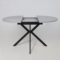 Стол VEGA раздвижной D100(135)*75 бетон светлый/черный купить в Минске