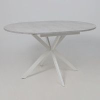 Стол VEGA раздвижной D100(135)*75 цемент/белый купить в Минске