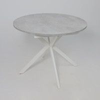 Стол VEGA раздвижной D100(135)*75 цемент/белый купить в Минске