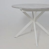 Стол VEGA раздвижной D100(135)*75 цемент/белый купить в Минске