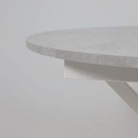 Стол VEGA раздвижной D100(135)*75 цемент/белый купить в Минске