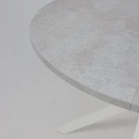 Стол VEGA раздвижной D100(135)*75 цемент/белый купить в Минске