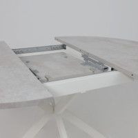 Стол VEGA раздвижной D100(135)*75 цемент/белый купить в Минске