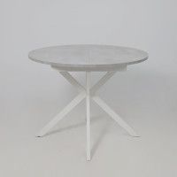 Стол VEGA раздвижной D100(135)*75 цемент/белый купить в Минске