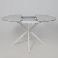 Стол VEGA раздвижной D100(135)*75 цемент/белый купить в Минске