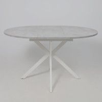 Стол VEGA раздвижной D100(135)*75 цемент/белый купить в Минске