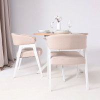 Стол VEGA раздвижной, D100(135)*75, Дуб Канзас Коричневый/Белый купить в Минске