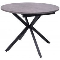 Стол VEGA (Вега) раздвижной D100(135)*75 камень темный/черный