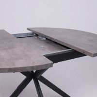 Стол VEGA (Вега) раздвижной D100(135)*75 камень темный/черный купить в Минске