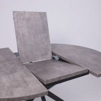 Стол VEGA (Вега) раздвижной D100(135)*75 камень темный/черный купить в Минске