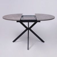 Стол VEGA (Вега) раздвижной D100(135)*75 камень темный/черный купить в Минске