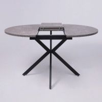 Стол VEGA (Вега) раздвижной D100(135)*75 камень темный/черный купить в Минске