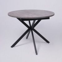 Стол VEGA (Вега) раздвижной D100(135)*75 камень темный/черный купить в Минске