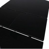 Стол LISTVIG ВИНЕР GR раздвижной со стеклом, 120(152)*70 черный купить в Минске