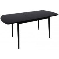 Стол LISTVIG ВИНЕР GR раздвижной со стеклом, 120(152)*70 черный купить в Минске