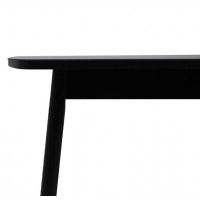 Стол LISTVIG ВИНЕР GR раздвижной со стеклом, 120(152)*70 черный купить в Минске