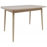 Стол LISTVIG ВИНЕР GR раздвижной со стеклом, 120(152)*70 кремовый