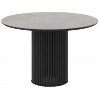 Стол Askar Round-116 avenue grey premium cer/черный