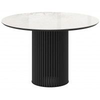 Стол Askar Round-116 brecha gloss premium cer/черный