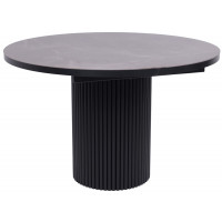 Стол Askar Round SLIDE-116 BAYONA GREY PREMIUM CER/Черный