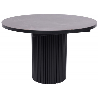 Стол Askar Round SLIDE-116 BAYONA GREY PREMIUM CER/Черный в Минске