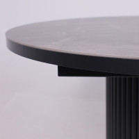 Стол Askar Round SLIDE-116 BAYONA GREY PREMIUM CER/Черный в Минске
