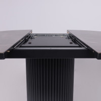 Стол Askar Round SLIDE-116 BAYONA GREY PREMIUM CER/Черный в Минске