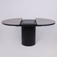 Стол Askar Round SLIDE-116 BAYONA GREY PREMIUM CER/Черный в Минске