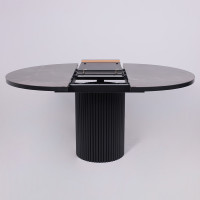 Стол Askar Round SLIDE-116 BAYONA GREY PREMIUM CER/Черный в Минске