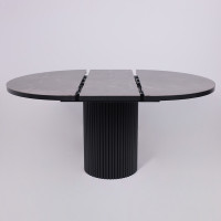 Стол Askar Round SLIDE-116 BAYONA GREY PREMIUM CER/Черный в Минске