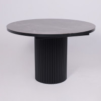 Стол Askar Round SLIDE-116 BAYONA GREY PREMIUM CER/Черный в Минске