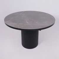 Стол Askar Round SLIDE-116 BAYONA GREY PREMIUM CER/Черный в Минске