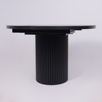 Стол Askar Round SLIDE-116 BAYONA GREY PREMIUM CER/Черный в Минске