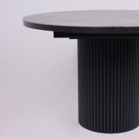 Стол Askar Round SLIDE-116 BAYONA GREY PREMIUM CER/Черный в Минске