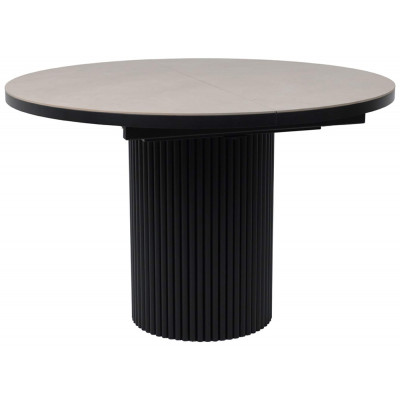 Стол Askar Round SLIDE-116 BAYONA IVORY PREMIUM CER/черный в Минске