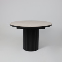 Стол Askar Round SLIDE-116 BAYONA IVORY PREMIUM CER/черный в Минске