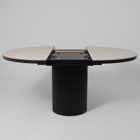 Стол Askar Round SLIDE-116 BAYONA IVORY PREMIUM CER/черный в Минске