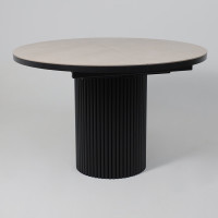 Стол Askar Round SLIDE-116 BAYONA IVORY PREMIUM CER/черный в Минске