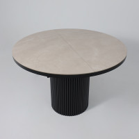 Стол Askar Round SLIDE-116 BAYONA IVORY PREMIUM CER/черный в Минске