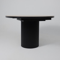 Стол Askar Round SLIDE-116 BAYONA IVORY PREMIUM CER/черный в Минске