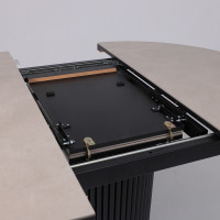 Стол Askar Round SLIDE-116 BAYONA IVORY PREMIUM CER/черный в Минске