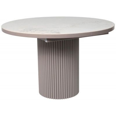 Стол Askar Round SLIDE-116 BRECHA GLOSS PREMIUM CER/капучино в Минске