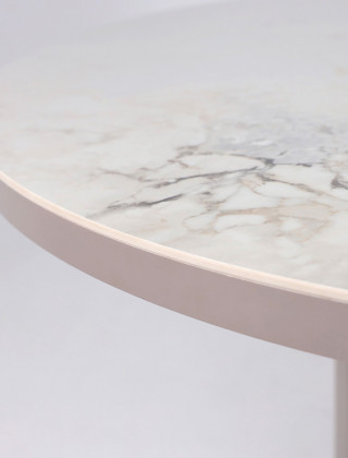Стол Askar Round SLIDE-116 BRECHA GLOSS PREMIUM CER/капучино в Минске
