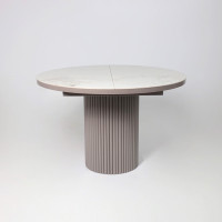 Стол Askar Round SLIDE-116 BRECHA GLOSS PREMIUM CER/капучино в Минске