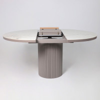 Стол Askar Round SLIDE-116 BRECHA GLOSS PREMIUM CER/капучино в Минске