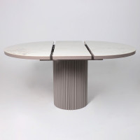 Стол Askar Round SLIDE-116 BRECHA GLOSS PREMIUM CER/капучино в Минске