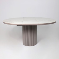 Стол Askar Round SLIDE-116 BRECHA GLOSS PREMIUM CER/капучино в Минске